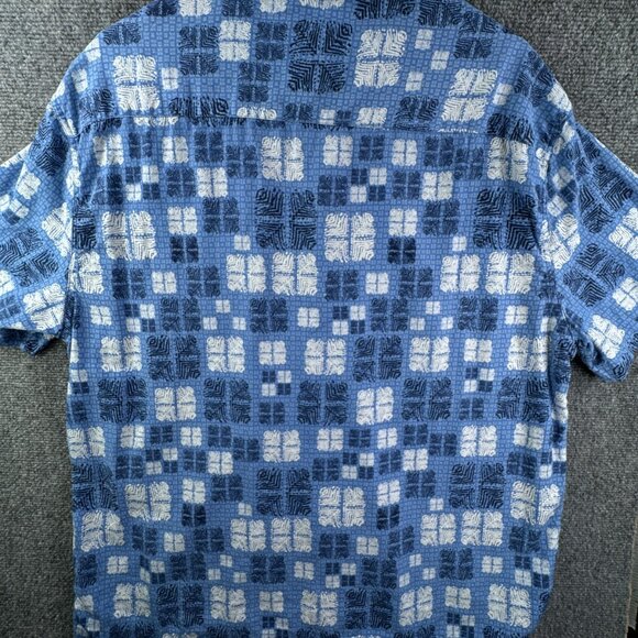 Nat Nast Button Up Shirt Short Sleeve Men’s XL Silk Cotton Geometric Tiki Adult - Picture 14 of 14